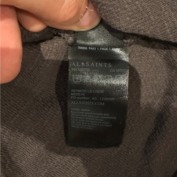 Allsaints Seymour Long-Sleeve crew shirt vintage brown - Picture 4 of 4